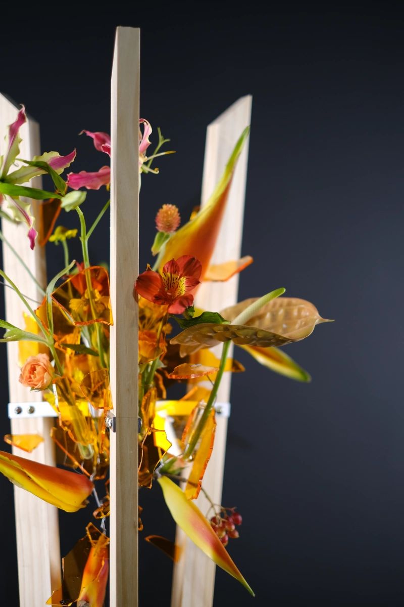 ku flower 桌花 赫蕉 花藝結構探討