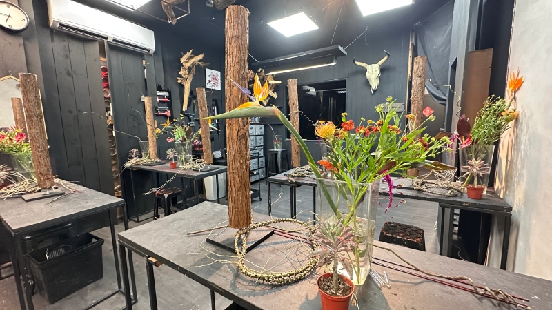 ku flower 花藝結構探討 鶴舞之姿