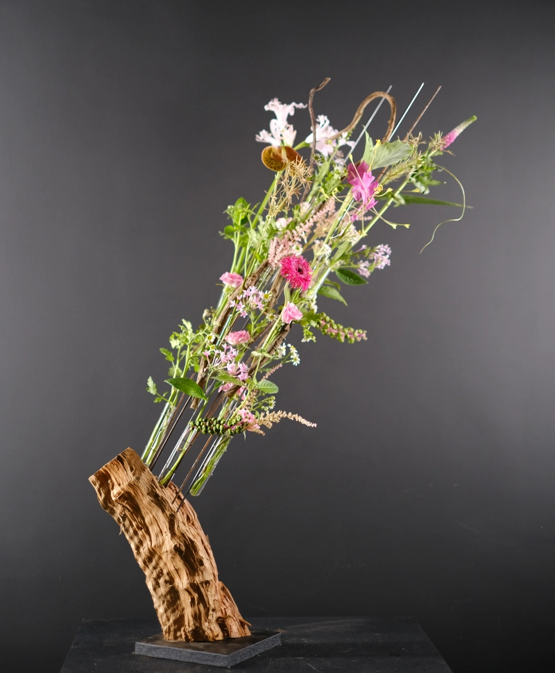 ku flower 桌花 花藝結構 直線結構