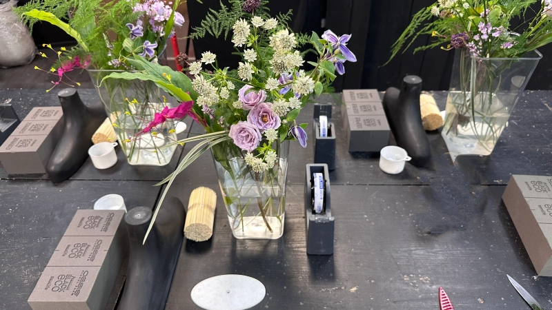ku flower 花藝結構探討 石膏花器