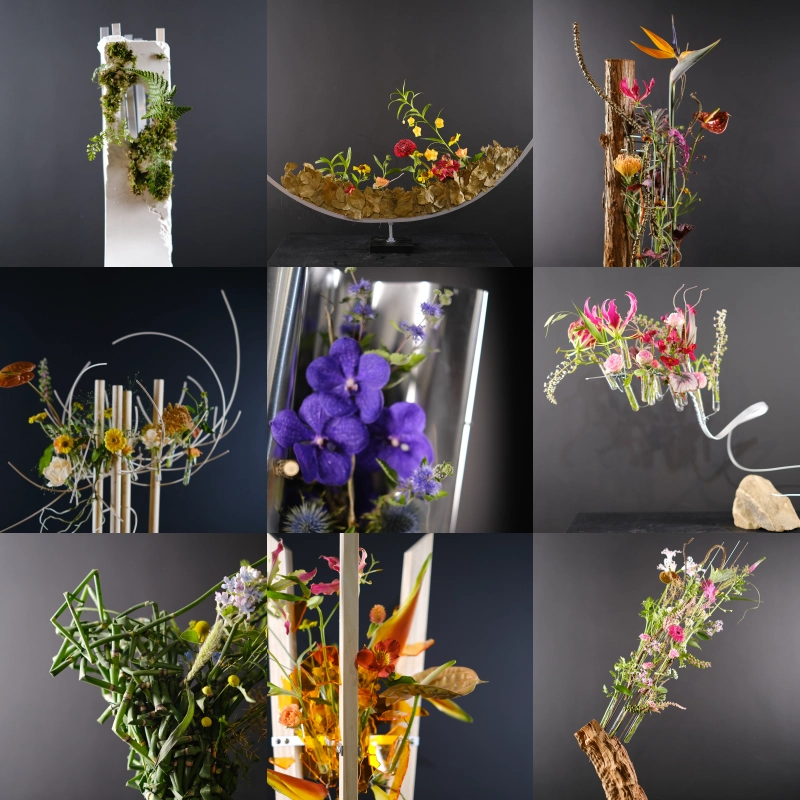 【Ku Flower花藝結構探討課程第二期合輯】這期有很多關於直線的練習…