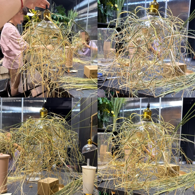 ku flower 紐麻編織燈 植物結構