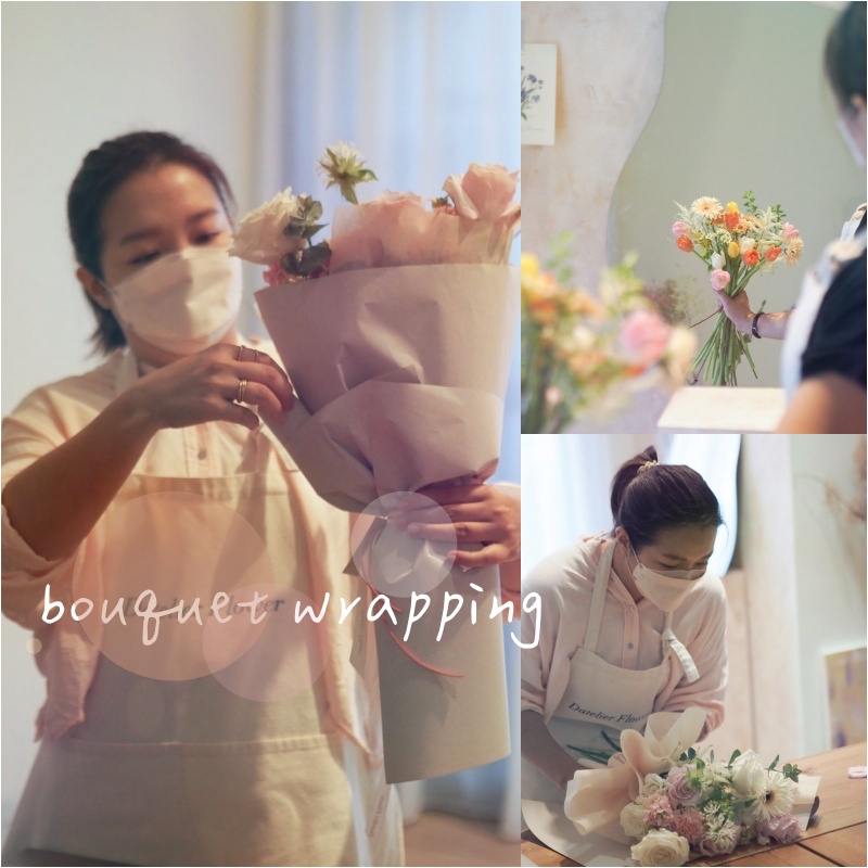 韓式花藝課程分享 | 進階花束包裝，週末為你綁束花挑戰成功 畢業啦！(下)