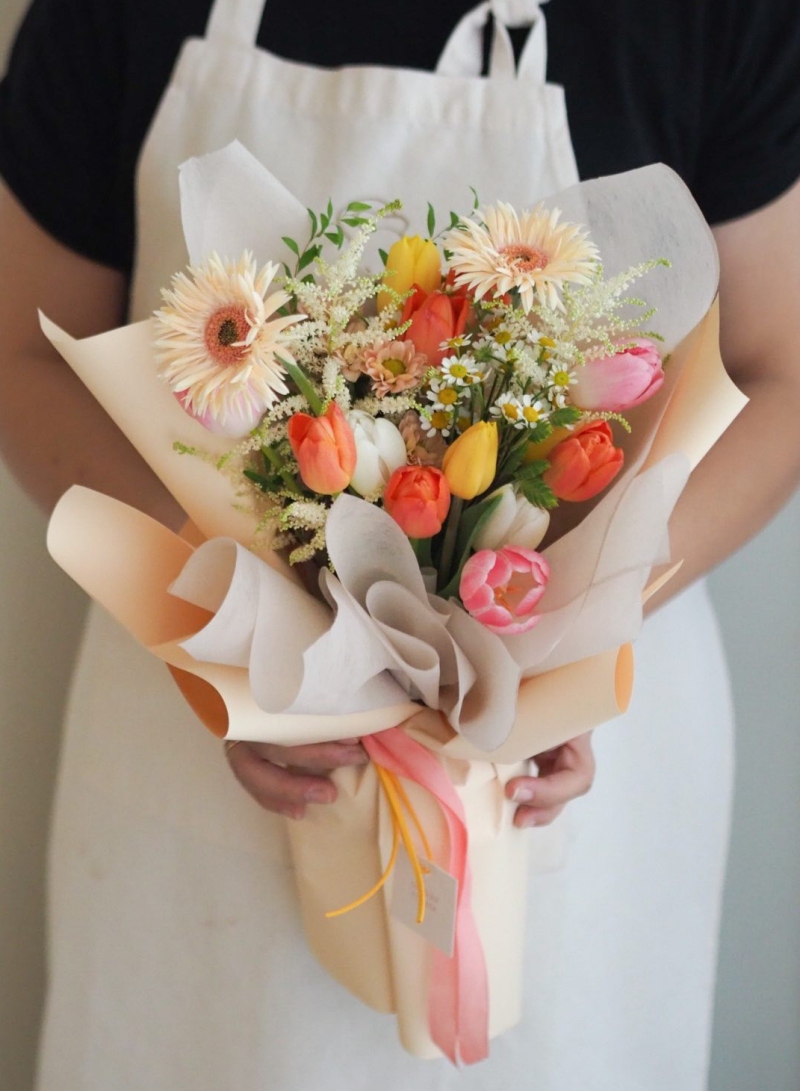 韓式花藝課程分享 | 進階花束包裝，週末為你綁束花(上) @林飛比。玩美誌