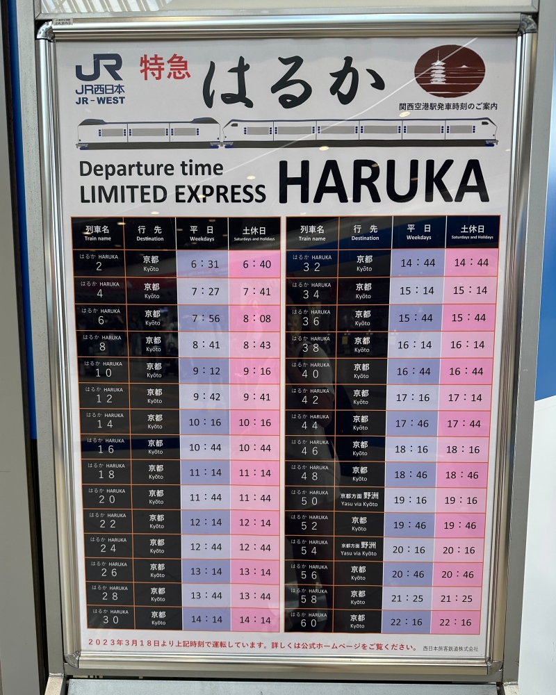 關西機場-京都交通分享 | 機場特快 HARUKA，線上購買＆e-ticket換票、指定席劃位方式 @林飛比。玩美誌