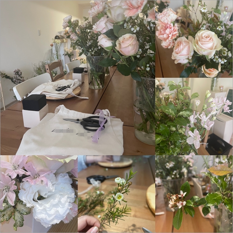韓式花藝課程分享 | 畢德邁爾圓形桌花，一個古典浪漫的角落 @林飛比。玩美誌