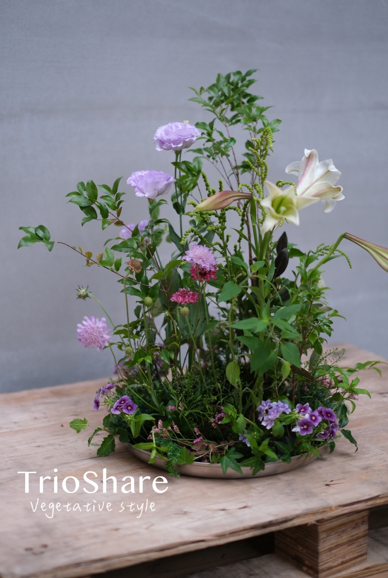 花藝課程分享 | 歐式高腳杯桌花之自創法式可頌花型，真D是太難啦啊啊～ @林飛比。玩美誌
