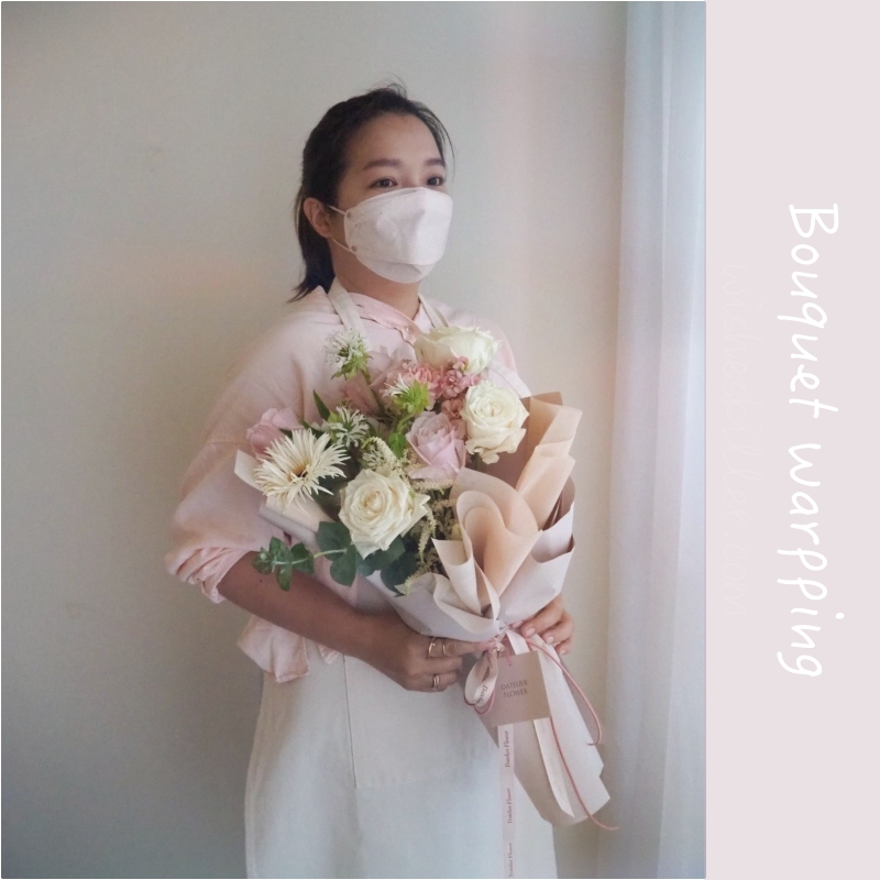 韓式花藝課程分享 | 愛心/橢圓經典捧花，萬無一失百搭款 @林飛比。玩美誌