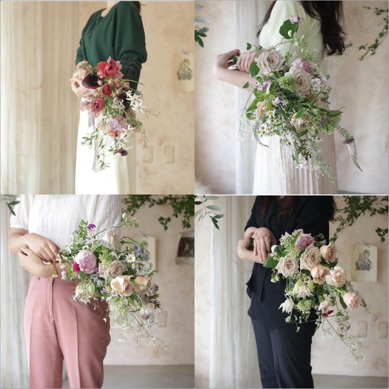 韓式花藝課程分享 | 手臂式捧花，拍照時的優雅選擇 @林飛比。玩美誌